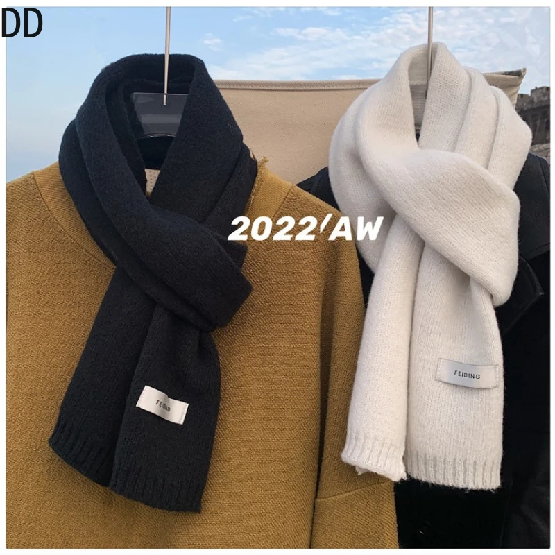 Simple Chic นุ่มผ้าพันคอฤดูใบไ - Wool Scarf Men บทวิจารณ์และราคา