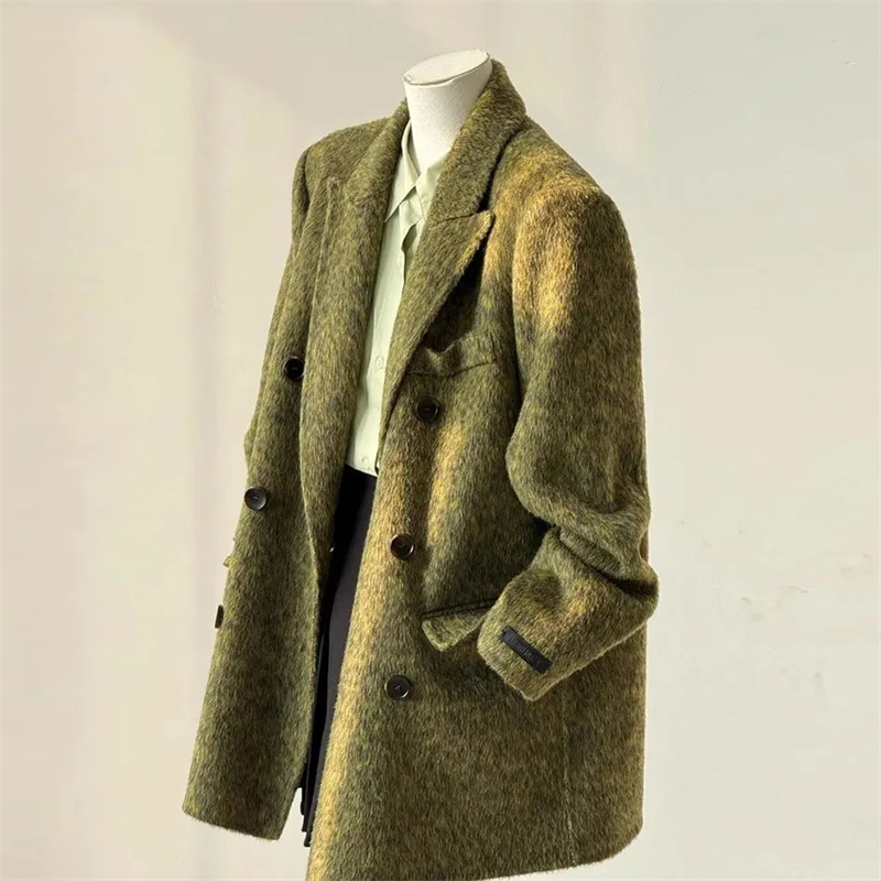 เสื้อโค้ทขนสัตว์สองด้านสำหรับผ - Wool Coat Peacoat บทวิจารณ์และราคา