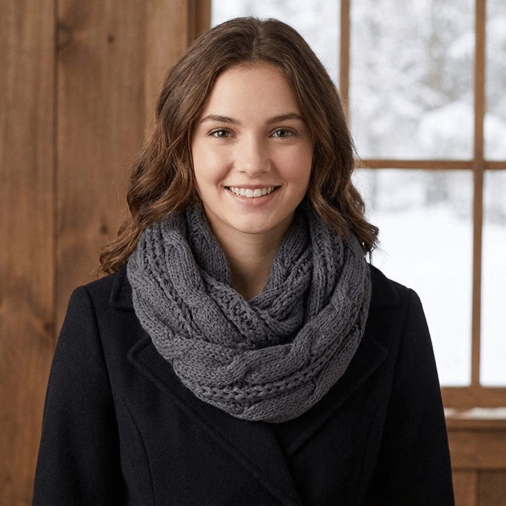 ผ้าพันคอถักสีพื้นเรียบหรู หนาน - Wool Scarf Men บทวิจารณ์และราคา