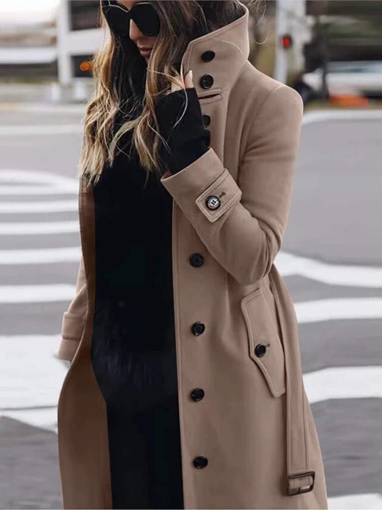 เสื้อโค้ทขนสัตว์สำหรับผู้หญิง  - Wool Coat Peacoat บทวิจารณ์และราคา