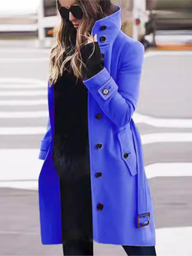 เสื้อโค้ทขนสัตว์สำหรับผู้หญิง  - Wool Coat Peacoat บทวิจารณ์และราคา